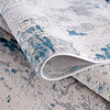 7 x 10 Blue and Ivory Abstract Strokes Area Rug