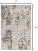 8 x 11 Ivory and Beige Abstract Diamonds Area Rug