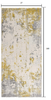 2 x 15 Gold and Gray Abstract Runner Rug