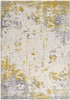 2 x 8 Gold and Gray Abstract Runner Rug