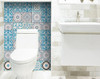 8" x 8" Sky Blue Mosaic Peel and Stick Removable Tiles