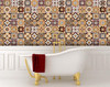 6" x 6" Shades of Brown Mosaic Peel and Stick Removable Tiles