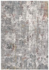 2 x 20 Gray and Ivory Abstract Runner Rug