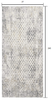 2 x 20 Gray and Ivory Distressed Runner Rug