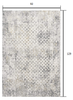 8 x 11 Gray and Ivory Distressed Area Rug