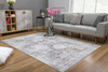 5 x 8 Gray Abstract Patterns Area Rug