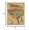 16" x 20" Texas and Surroundings c1837 Vintage Map Poster Wall Art