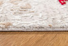 8 x 11 Red and Ivory Modern Distressed Area Rug