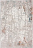 8 x 11 Gray and Ivory Abstract Branches Area Rug