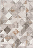 8 x 11 Gray and Ivory Distressed Diamonds Area Rug