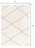 3 x 5 Ivory Modern Uneven Lattice Area Rug