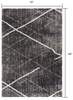 4 x 6 Gray Modern Distressed Lines Area Rug