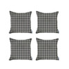 Set of 4 Black Houndstooth Pillow Covers