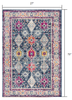 2 x 6 Navy Traditional Decorative Area Rug