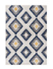 2 x 5 Blue and Gray Kilim Pattern Area Rug