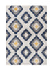 4 x 6 Blue and Gray Kilim Pattern Area Rug