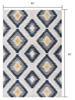 5 x 8 Blue and Gray Kilim Pattern Area Rug