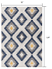 8 x 11 Blue and Gray Kilim Pattern Area Rug