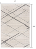 2 x 10 Gray Modern Abstract Pattern Runner Rug