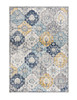 2 x 5 Blue Distressed Floral Area Rug