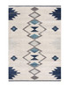 3 x 5 Navy and Ivory Tribal Pattern Area Rug