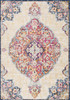 2 x 8 Cream Decorative Medallion Runner Rug