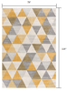 7 x 10 Yellow Triangular Lattice Area Rug