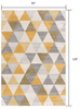 8 x 11 Yellow Triangular Lattice Area Rug