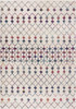 8 x 11 White Modern Geometric Grid Area Rug