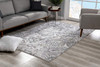 5 x 8 Gray Modern Jacobean Floral Area Rug