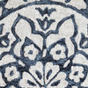 2 x 4 Navy and White Decorative Hearth Rug