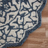 2 x 4 Navy and White Decorative Hearth Rug