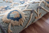 2 x 7 Blue and Beige Floral Runner Rug