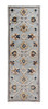 2 x 7 Blue and Beige Floral Runner Rug