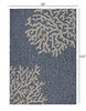 8 x 9 Navy Coral Reef Indoor Outdoor Area Rug