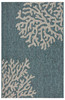 5 x 7 Blue Coral Reef Indoor Outdoor Area Rug