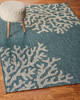 5 x 7 Blue Coral Reef Indoor Outdoor Area Rug