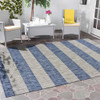 5 x 7 Navy Stripes Indoor Outdoor Area Rug