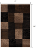 2 x 15 Brown Geometric Blocks Runner Rug