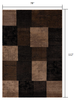 7 x 9 Brown Geometric Blocks Area Rug