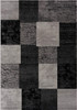 2 x 20 Gray Geometric Blocks Runner Rug