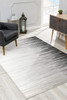 8 x 11 Black Transitional Striped Area Rug