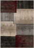 2 x 13 Brown Overlapped Blocks Runner Rug