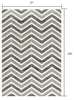 2 x 20 Gray Distressed Chevron Runner Rug