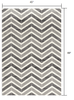 4 x 6 Gray Distressed Chevron Area Rug