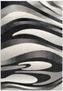 2 x 15 Black and Gray Abstract Marble Runner Rug