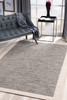 3 x 15 Sand and Gray Distressed Border Runner Rug