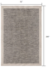 3 x 20 Sand and Gray Distressed Border Runner Rug