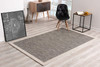 8 x 10 Sand and Gray Distressed Border Area Rug