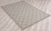 3 x 13 Gray Geometric Lattice Runner Rug